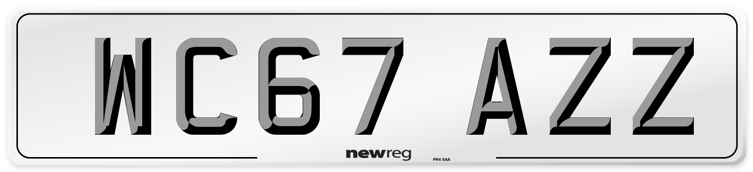 WC67 AZZ Number Plate from New Reg